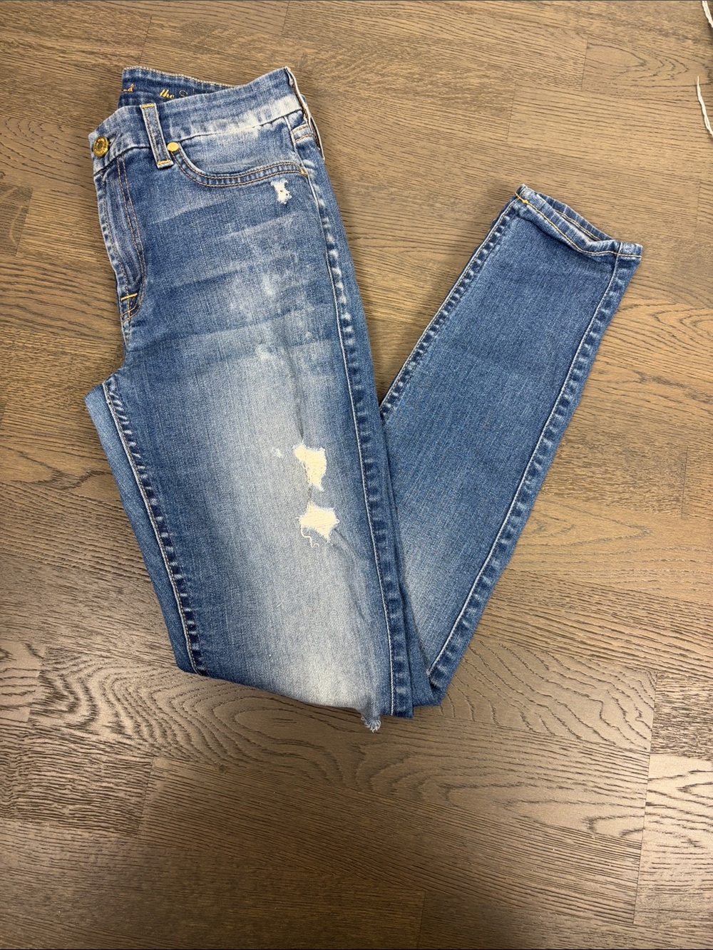 7 for all Mankind Distressed Skinny Jeans